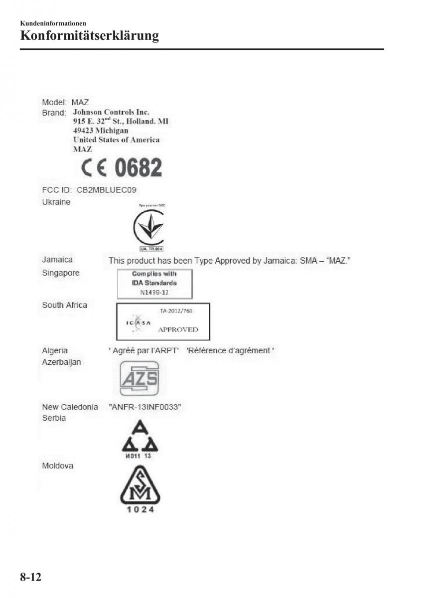 Mazda 6 III Handbuch / page 763