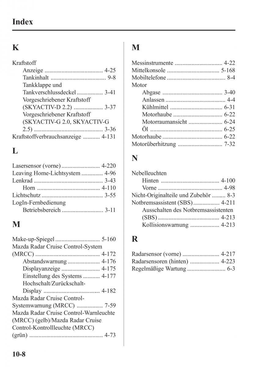 Mazda 6 III Handbuch / page 809