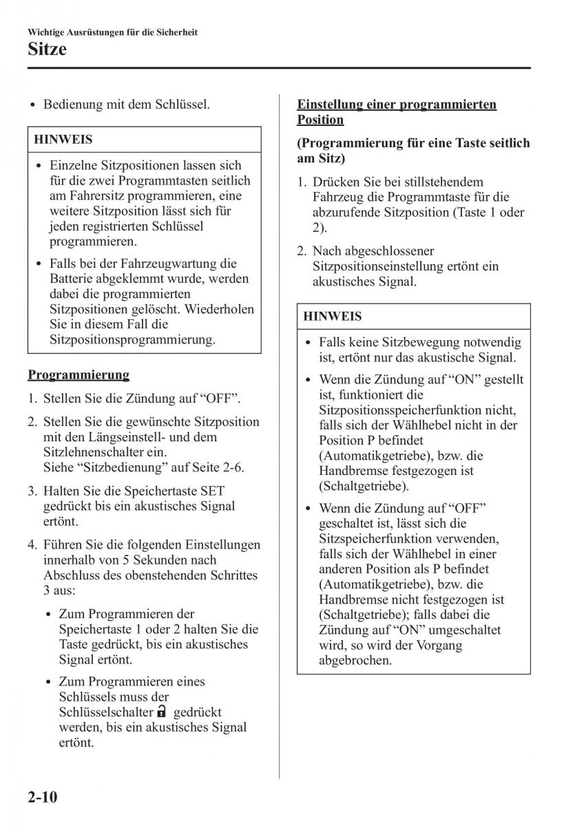 Mazda 6 III Handbuch / page 29