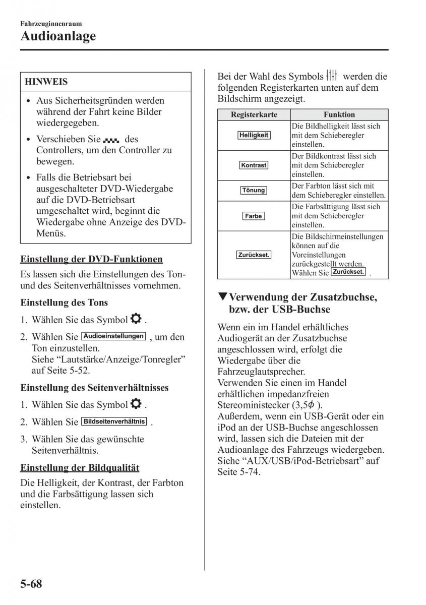 Mazda 6 III Handbuch / page 497