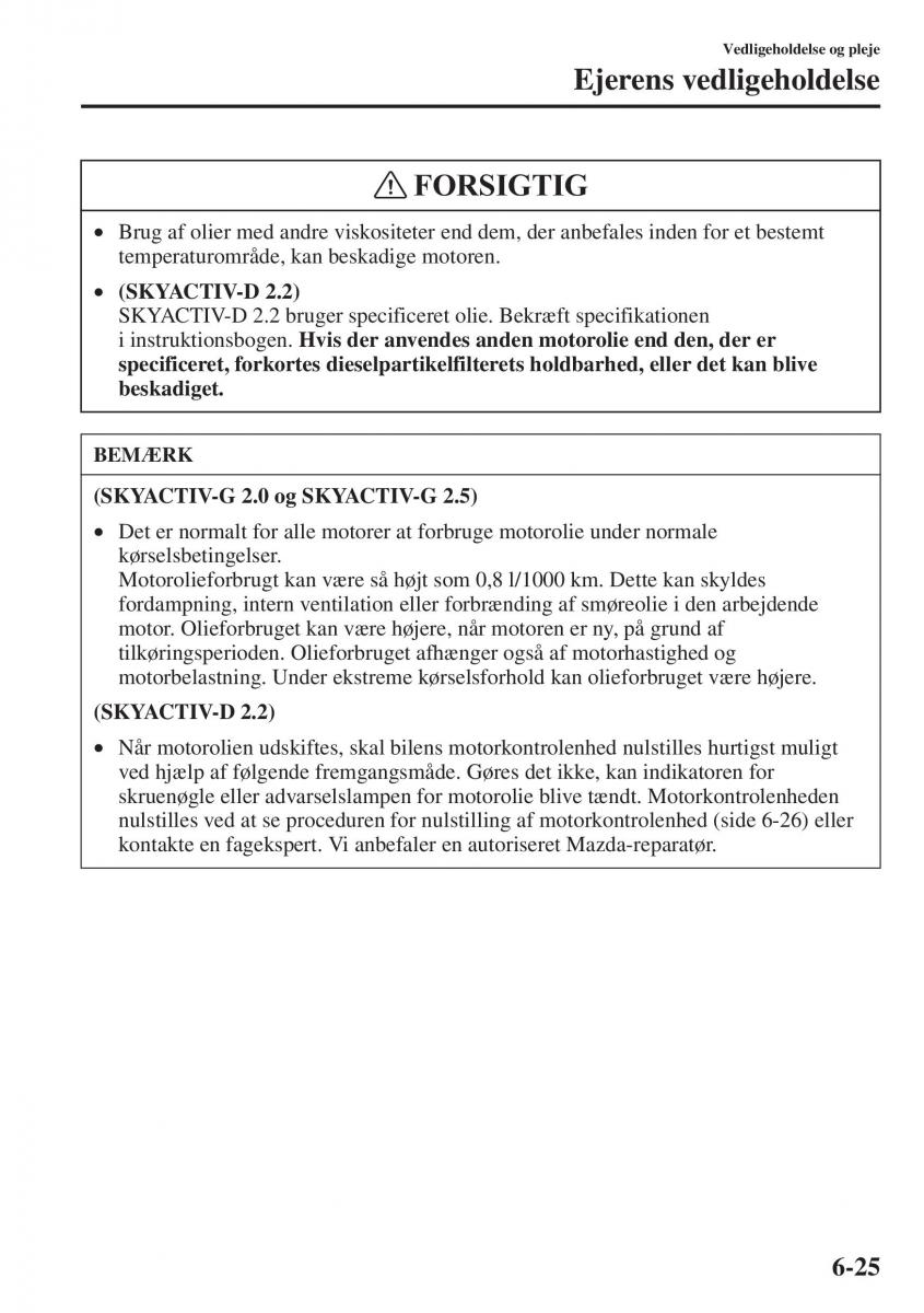 Mazda 6 III Bilens instruktionsbog / page 593