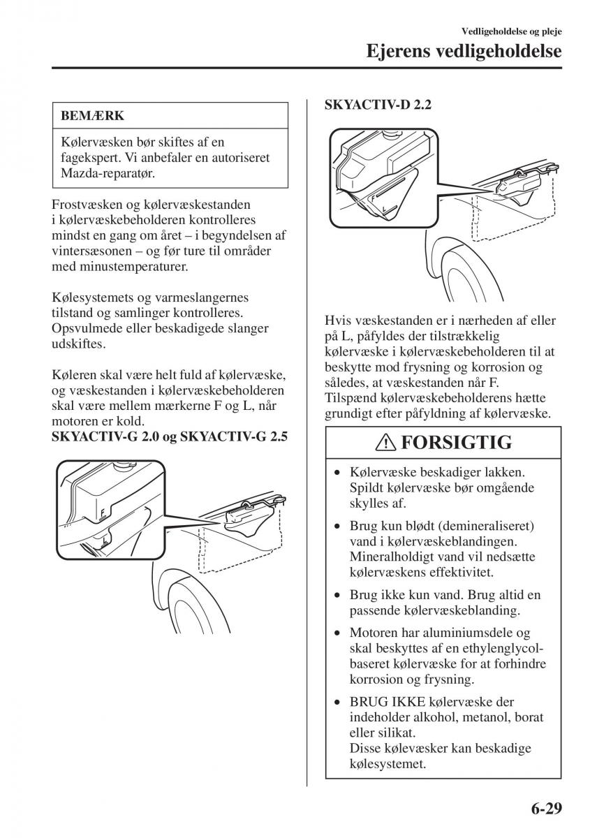 Mazda 6 III Bilens instruktionsbog / page 597