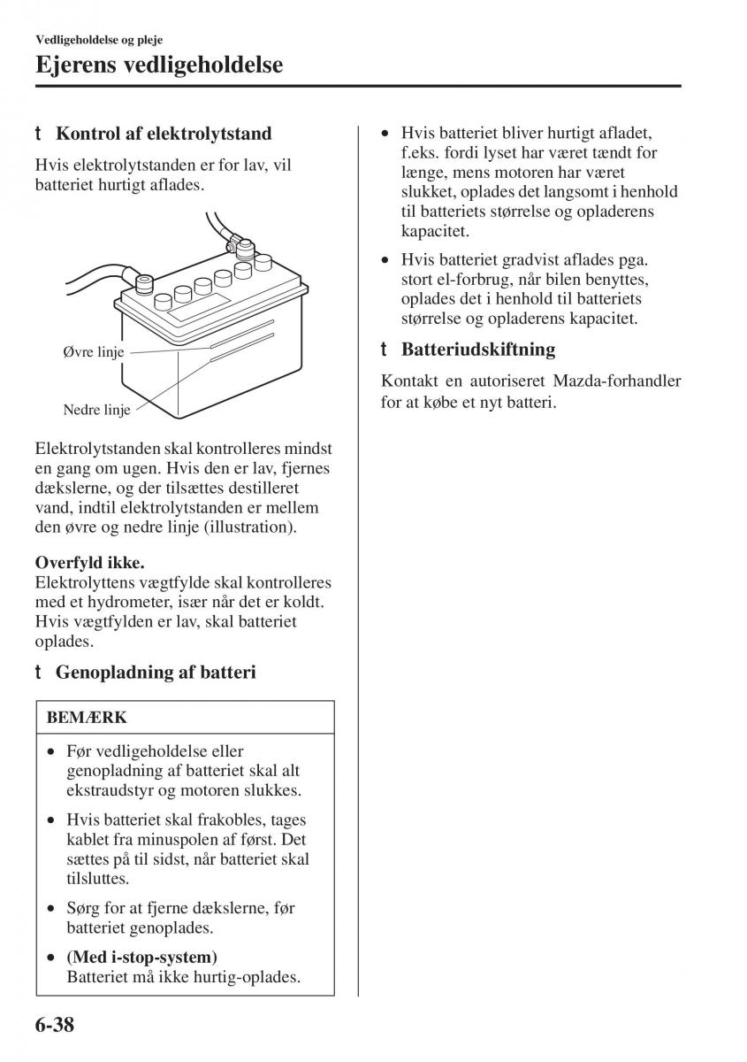 Mazda 6 III Bilens instruktionsbog / page 606