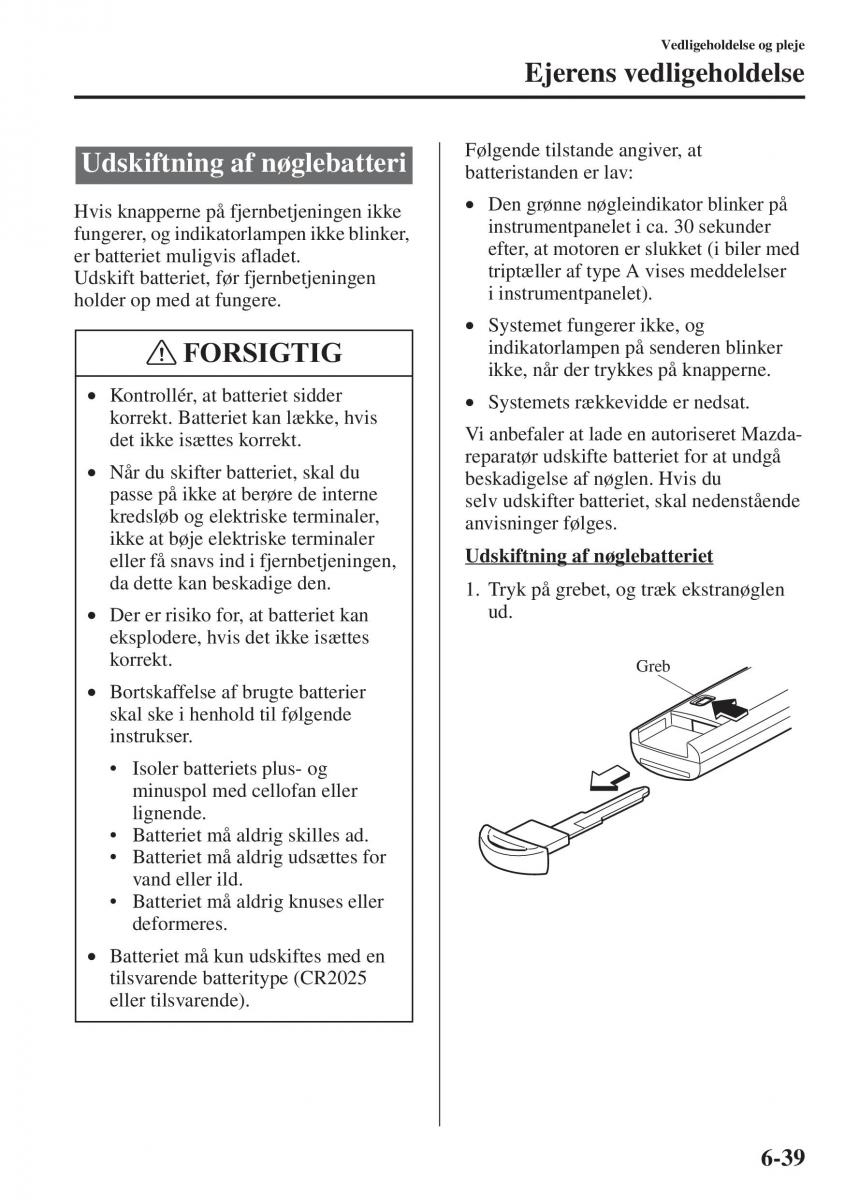 Mazda 6 III Bilens instruktionsbog / page 607