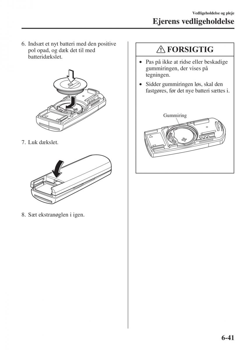 Mazda 6 III Bilens instruktionsbog / page 609