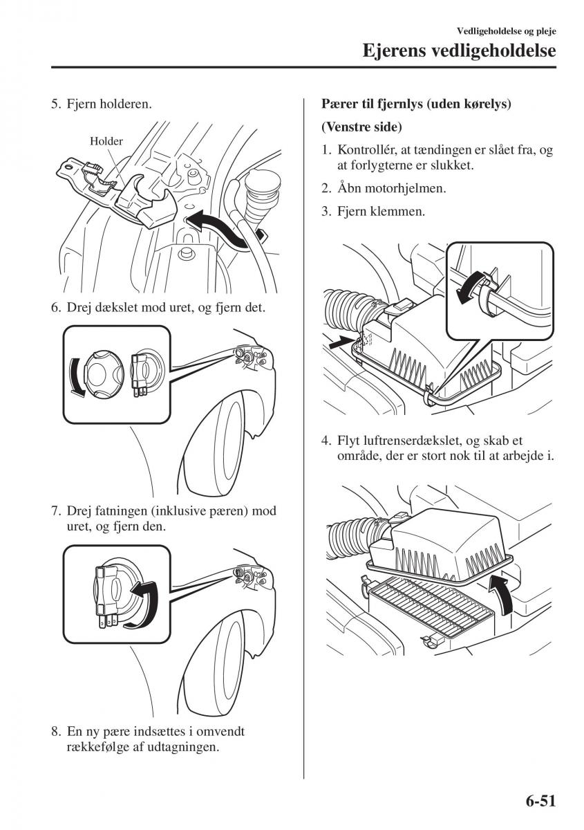 Mazda 6 III Bilens instruktionsbog / page 619