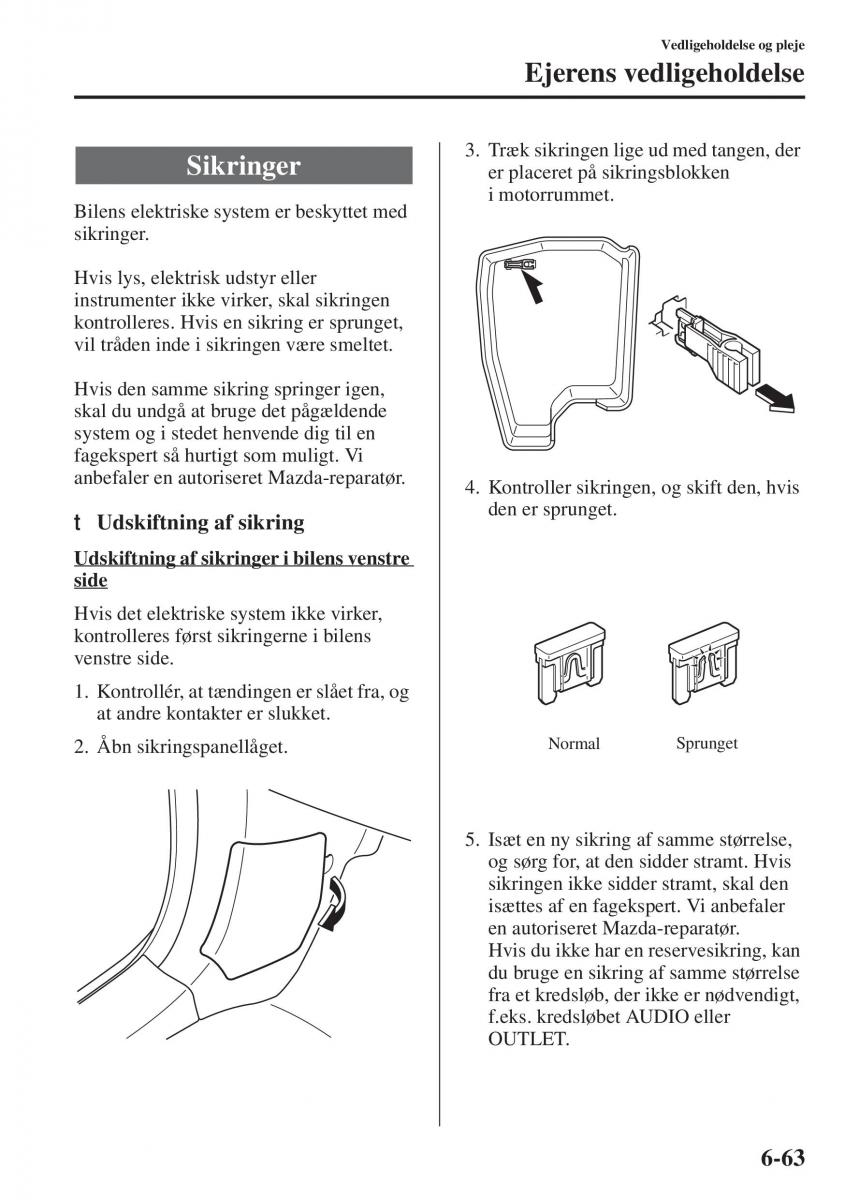 Mazda 6 III Bilens instruktionsbog / page 631