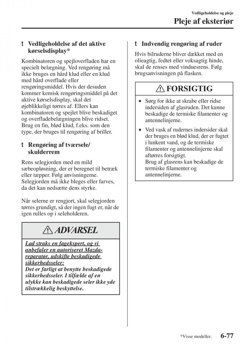 Mazda 6 III Bilens instruktionsbog / page 645