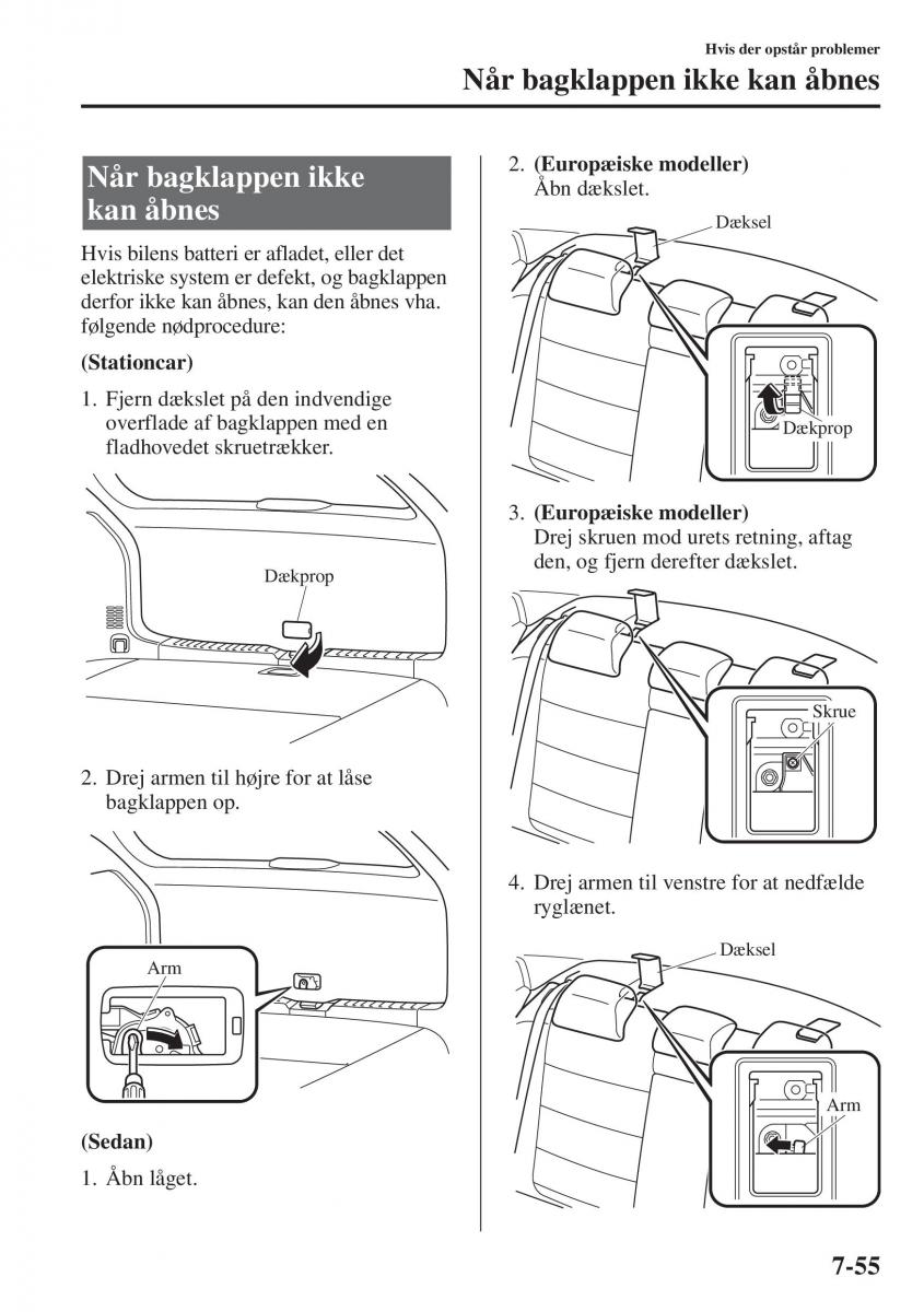 Mazda 6 III Bilens instruktionsbog / page 701