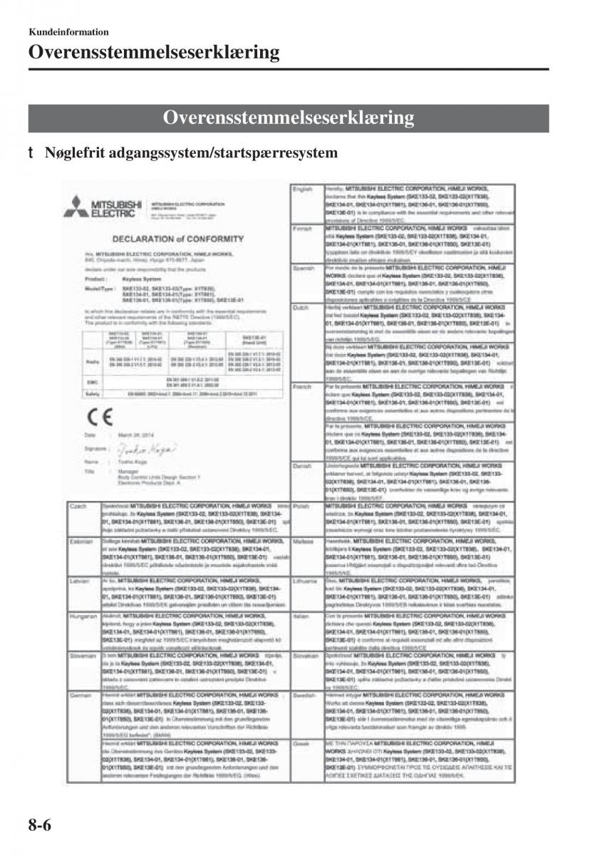 Mazda 6 III Bilens instruktionsbog / page 710