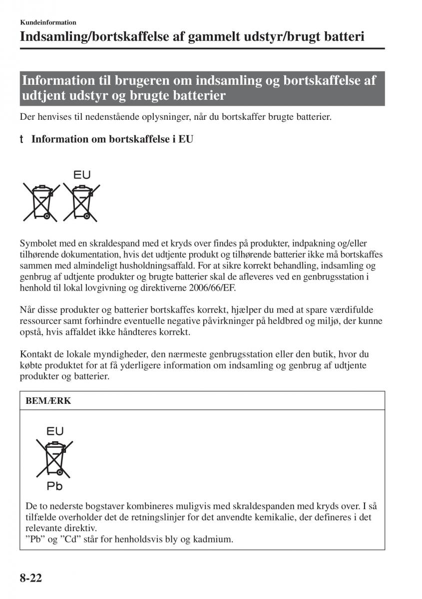 Mazda 6 III Bilens instruktionsbog / page 726