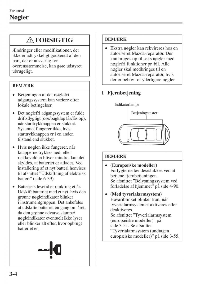 Mazda 6 III Bilens instruktionsbog / page 84