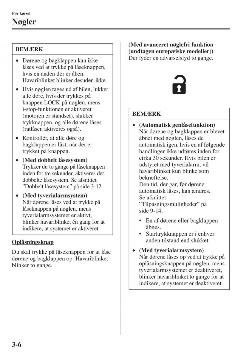 Mazda 6 III Bilens instruktionsbog / page 86