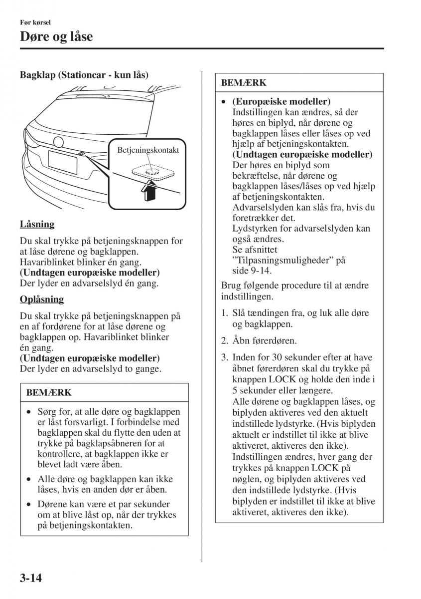 Mazda 6 III Bilens instruktionsbog / page 94