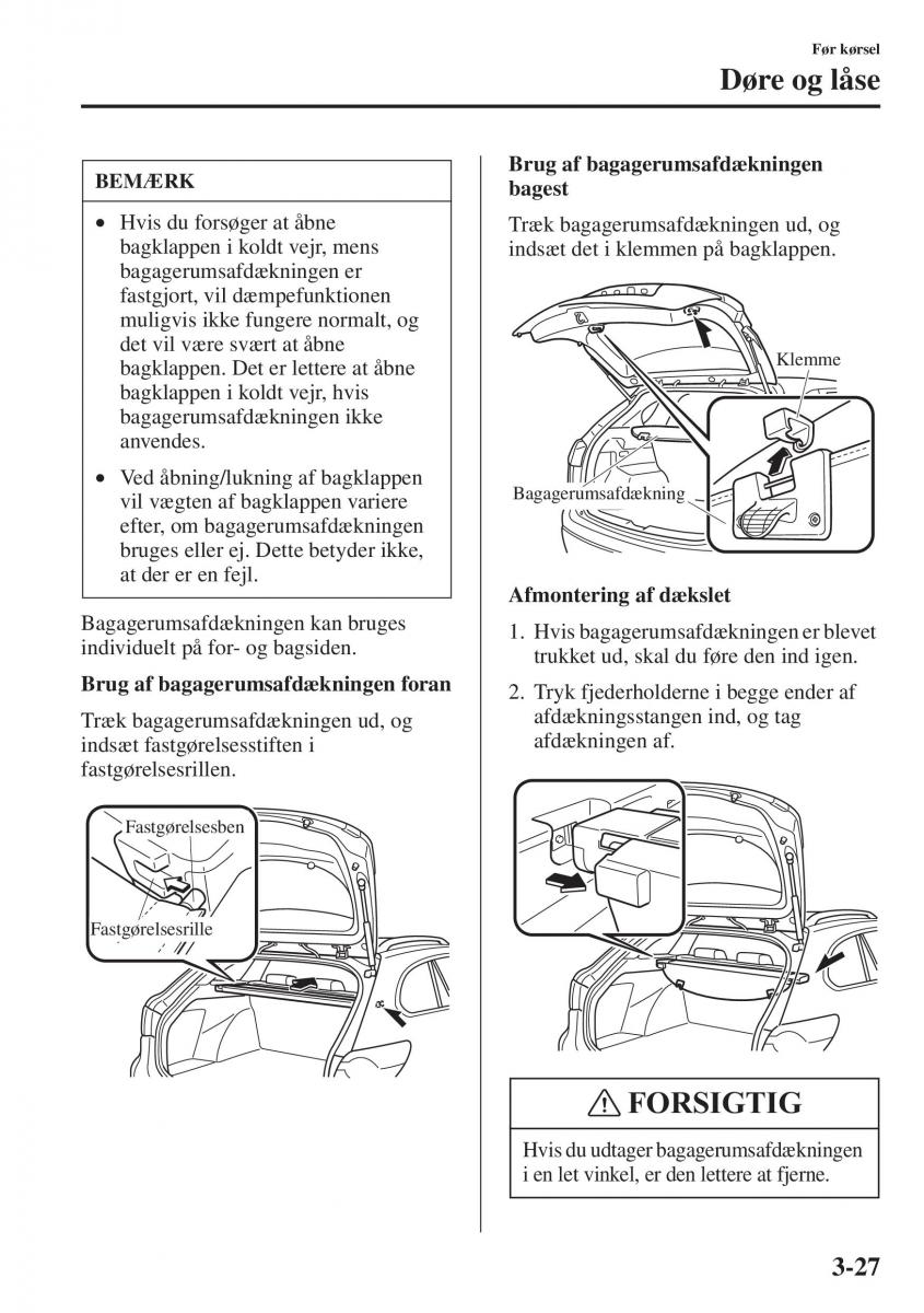 Mazda 6 III Bilens instruktionsbog / page 107