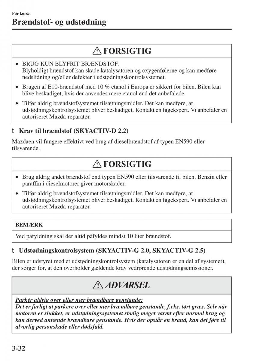 Mazda 6 III Bilens instruktionsbog / page 112