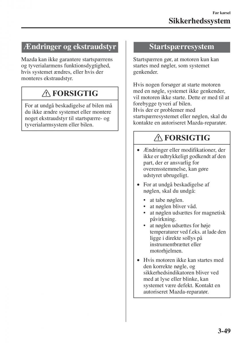 Mazda 6 III Bilens instruktionsbog / page 129