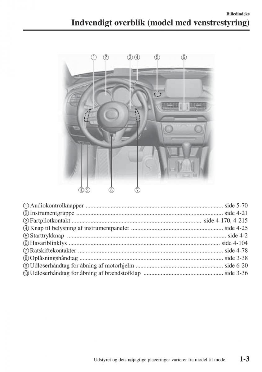 Mazda 6 III Bilens instruktionsbog / page 15