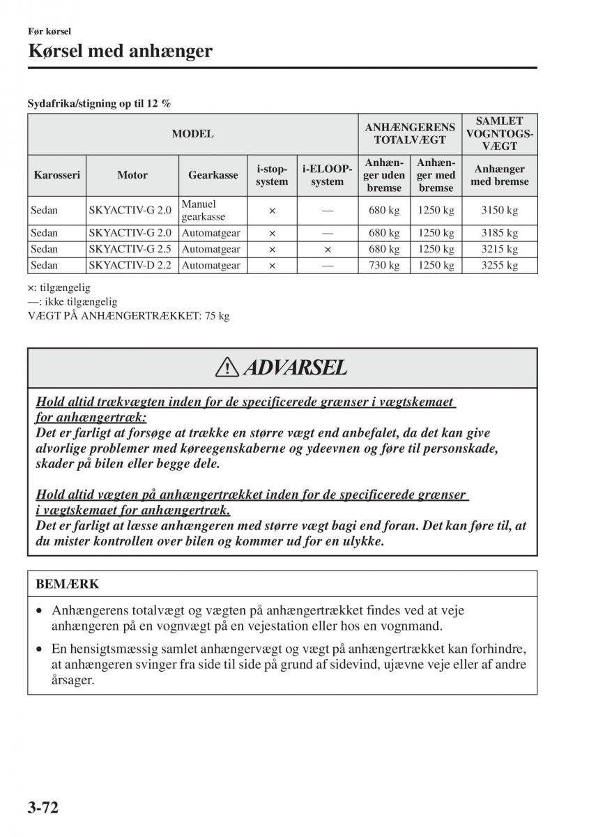 Mazda 6 III Bilens instruktionsbog / page 152