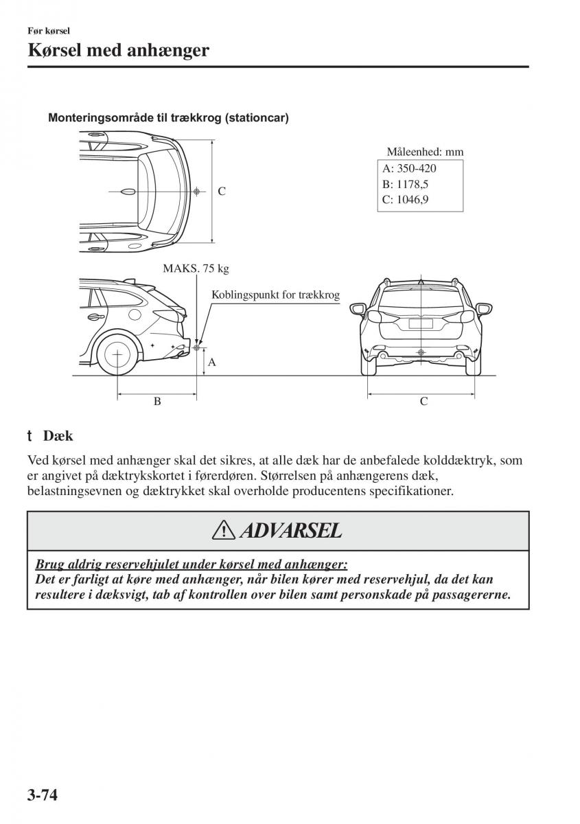 Mazda 6 III Bilens instruktionsbog / page 154