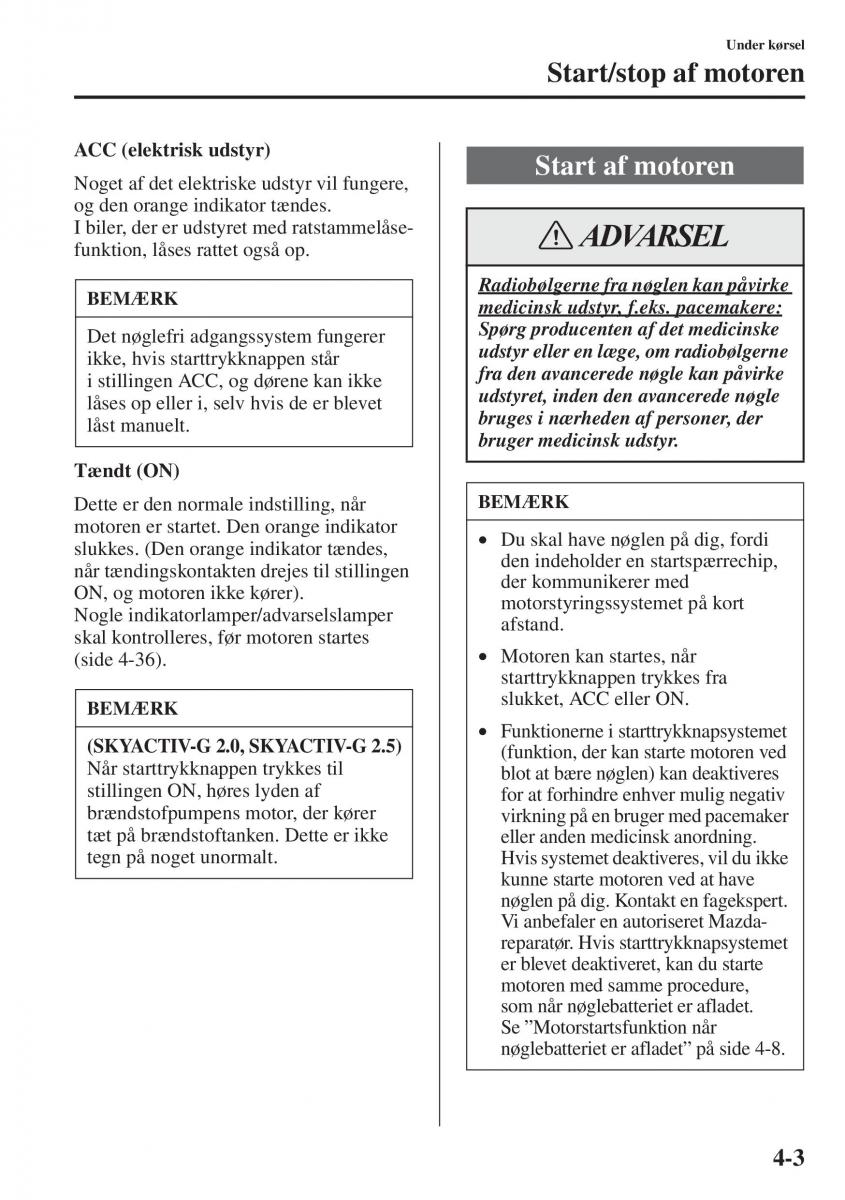 Mazda 6 III Bilens instruktionsbog / page 161