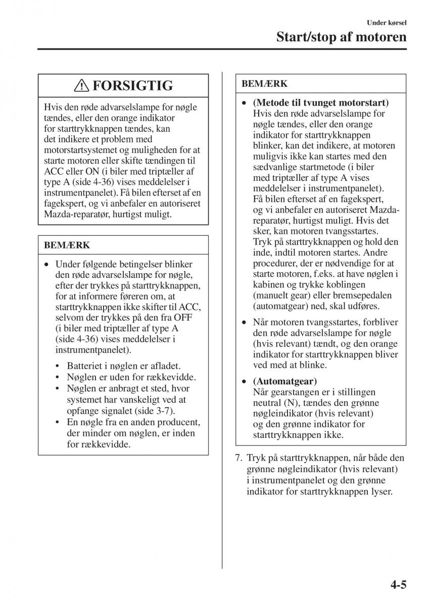 Mazda 6 III Bilens instruktionsbog / page 163