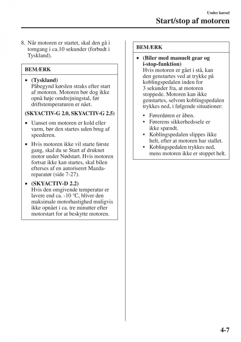 Mazda 6 III Bilens instruktionsbog / page 165