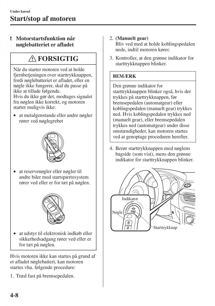 Mazda 6 III Bilens instruktionsbog / page 166