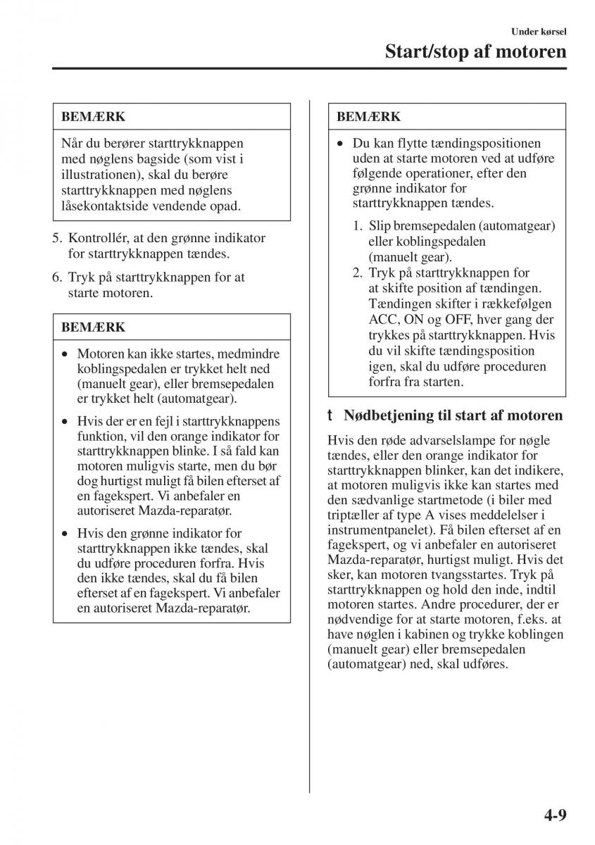 Mazda 6 III Bilens instruktionsbog / page 167