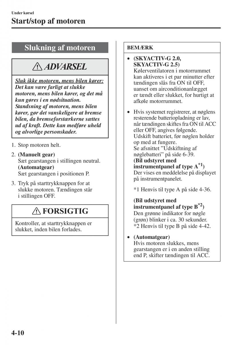 Mazda 6 III Bilens instruktionsbog / page 168