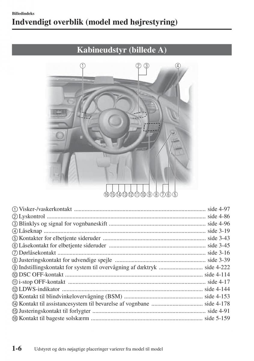 Mazda 6 III Bilens instruktionsbog / page 18