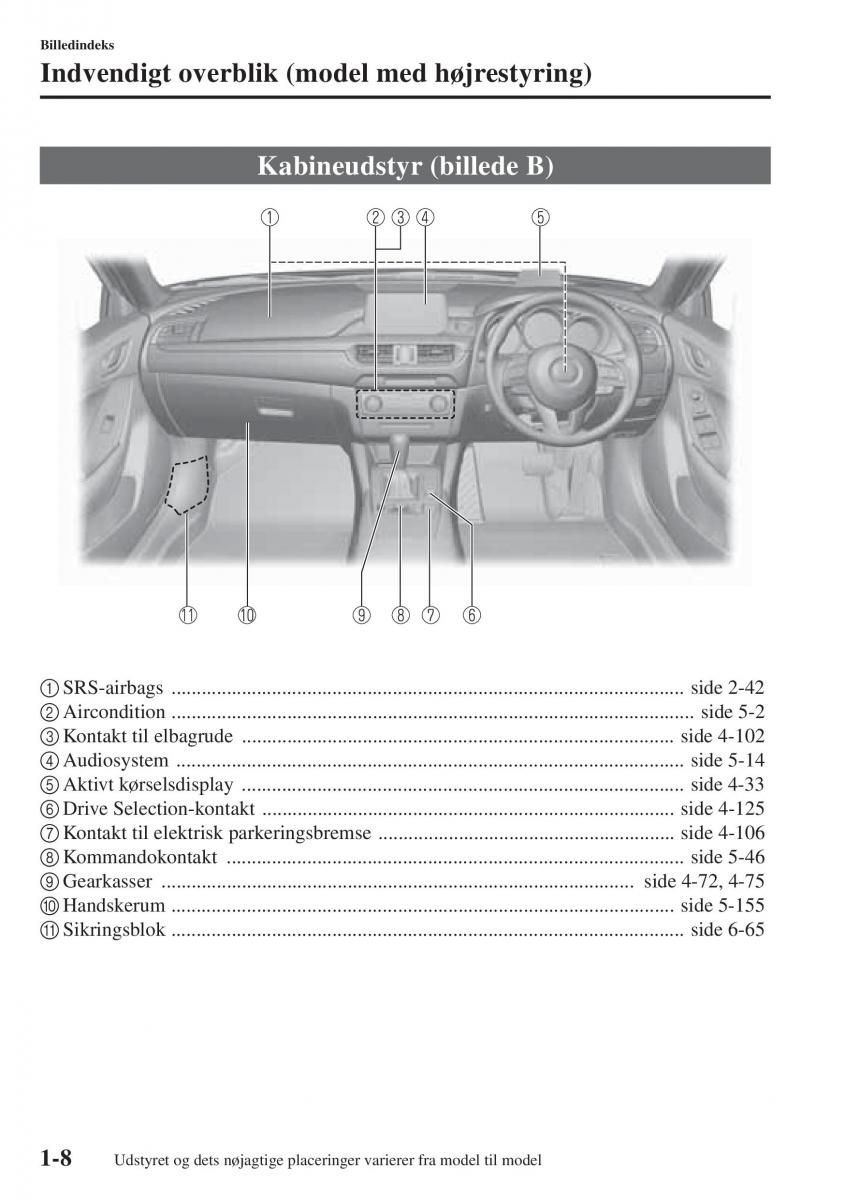 Mazda 6 III Bilens instruktionsbog / page 20