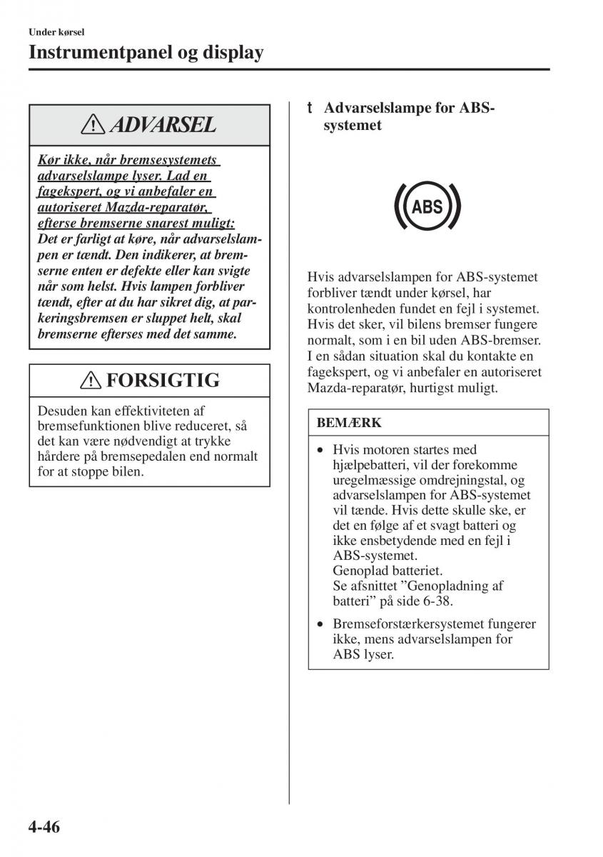 Mazda 6 III Bilens instruktionsbog / page 204