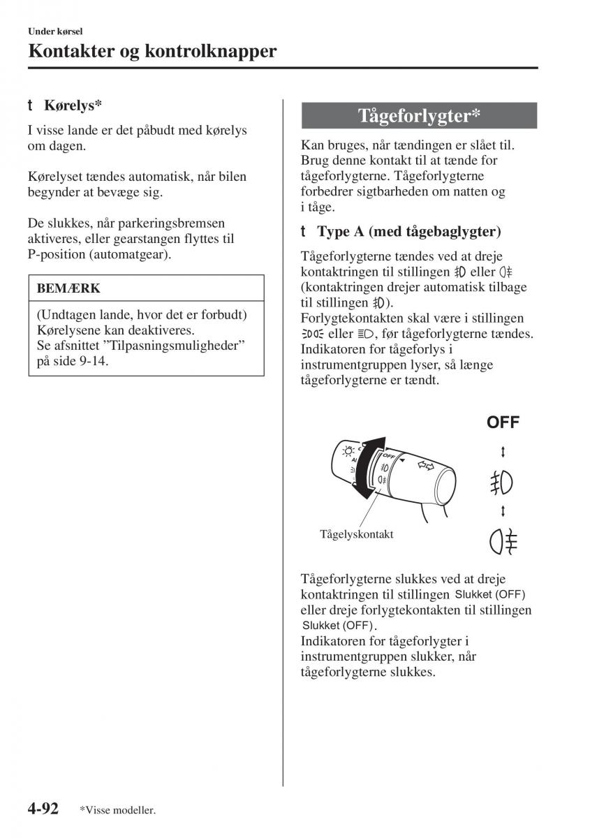 Mazda 6 III Bilens instruktionsbog / page 250