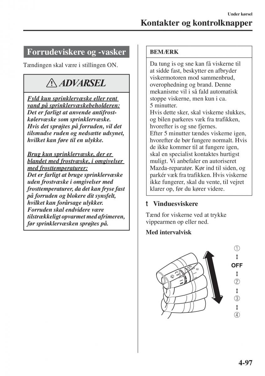 Mazda 6 III Bilens instruktionsbog / page 255