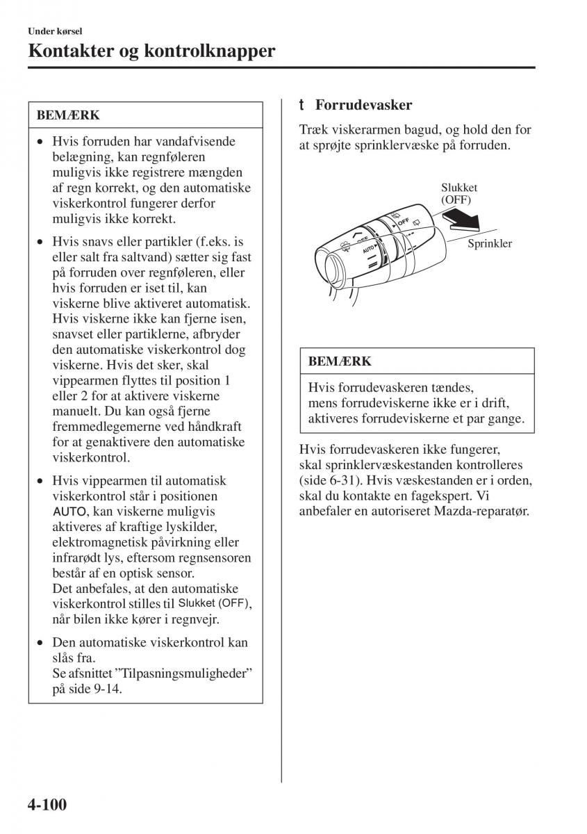 Mazda 6 III Bilens instruktionsbog / page 258