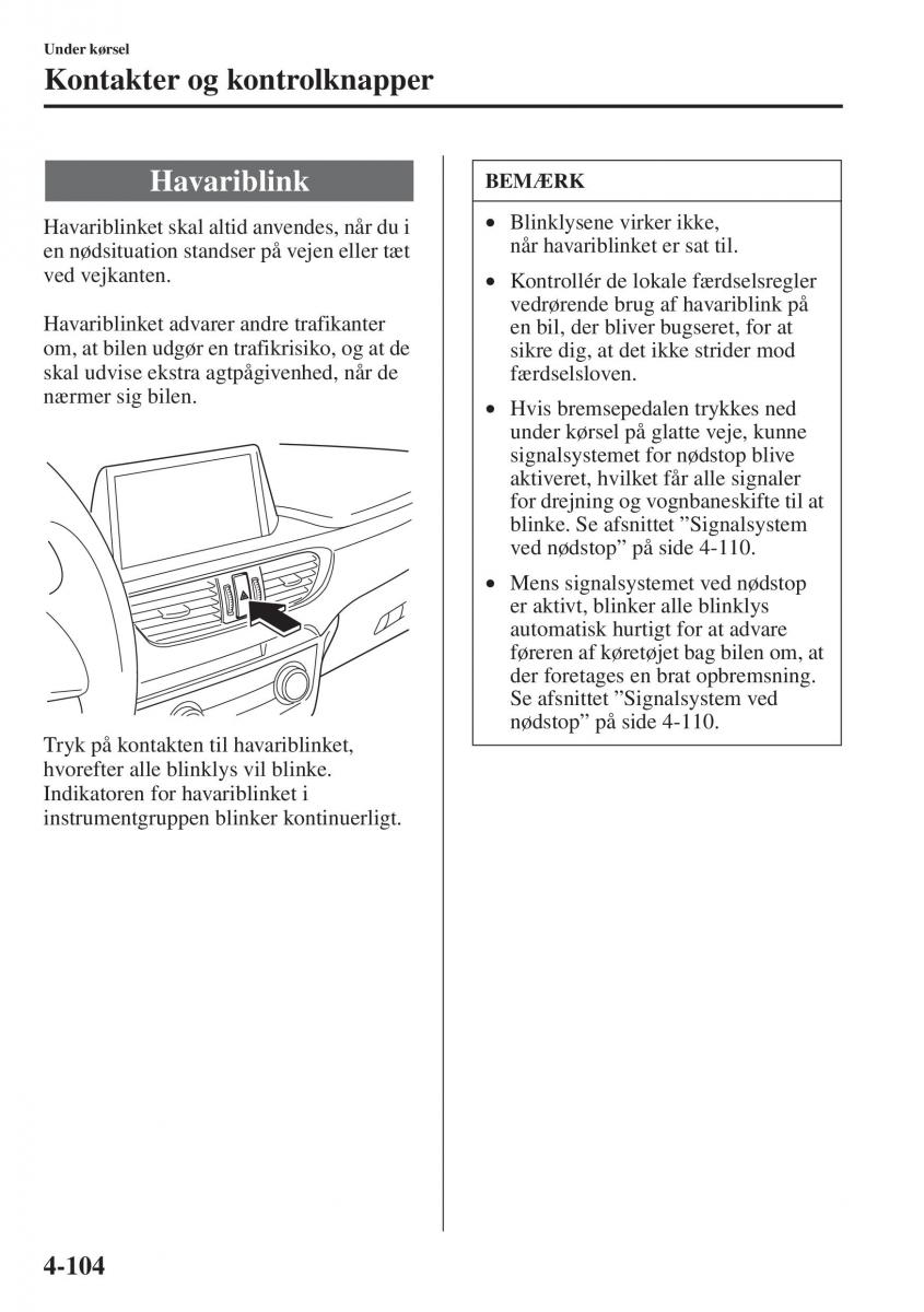 Mazda 6 III Bilens instruktionsbog / page 262