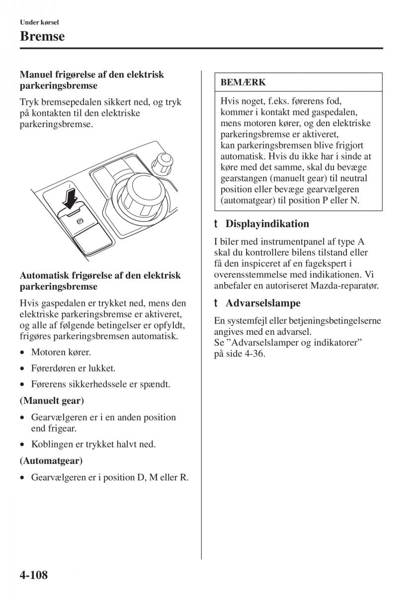 Mazda 6 III Bilens instruktionsbog / page 266