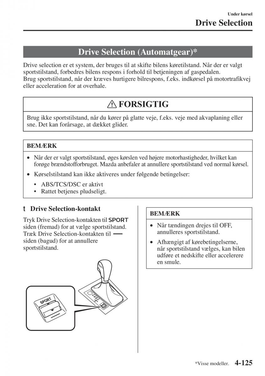 Mazda 6 III Bilens instruktionsbog / page 283