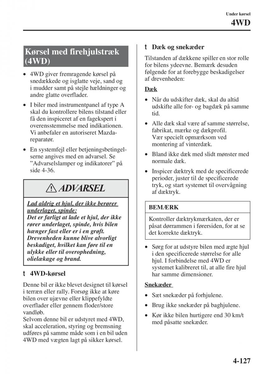 Mazda 6 III Bilens instruktionsbog / page 285