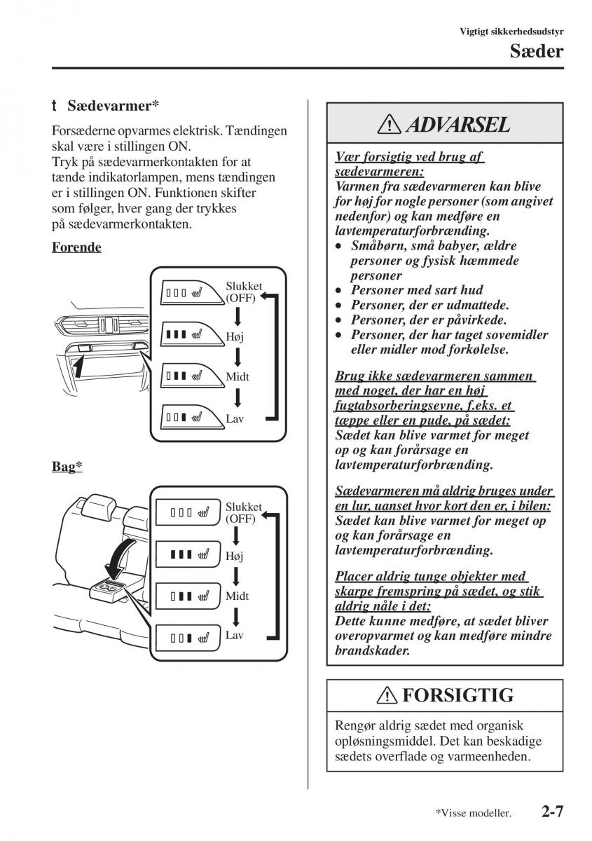 Mazda 6 III Bilens instruktionsbog / page 31