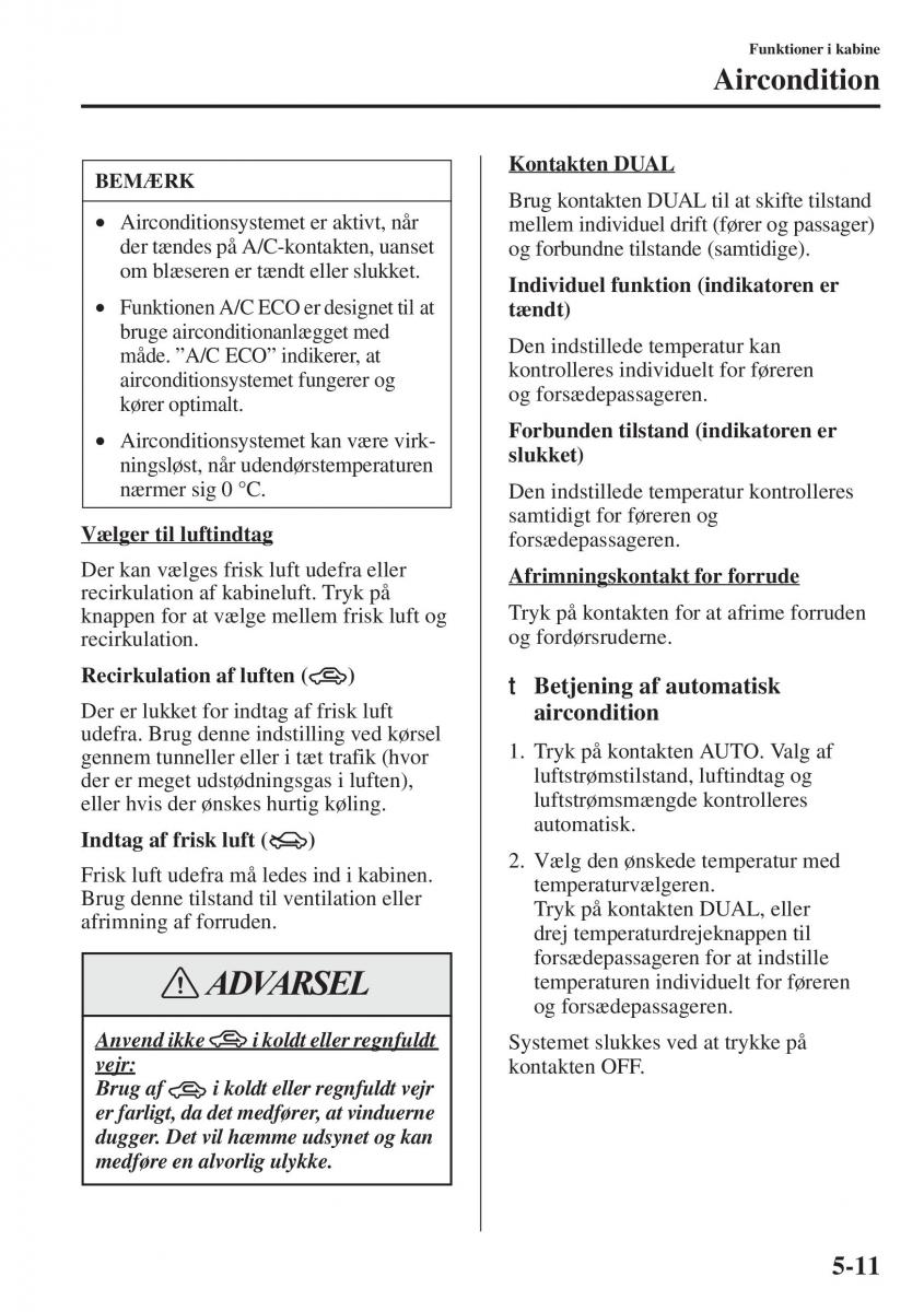 Mazda 6 III Bilens instruktionsbog / page 419