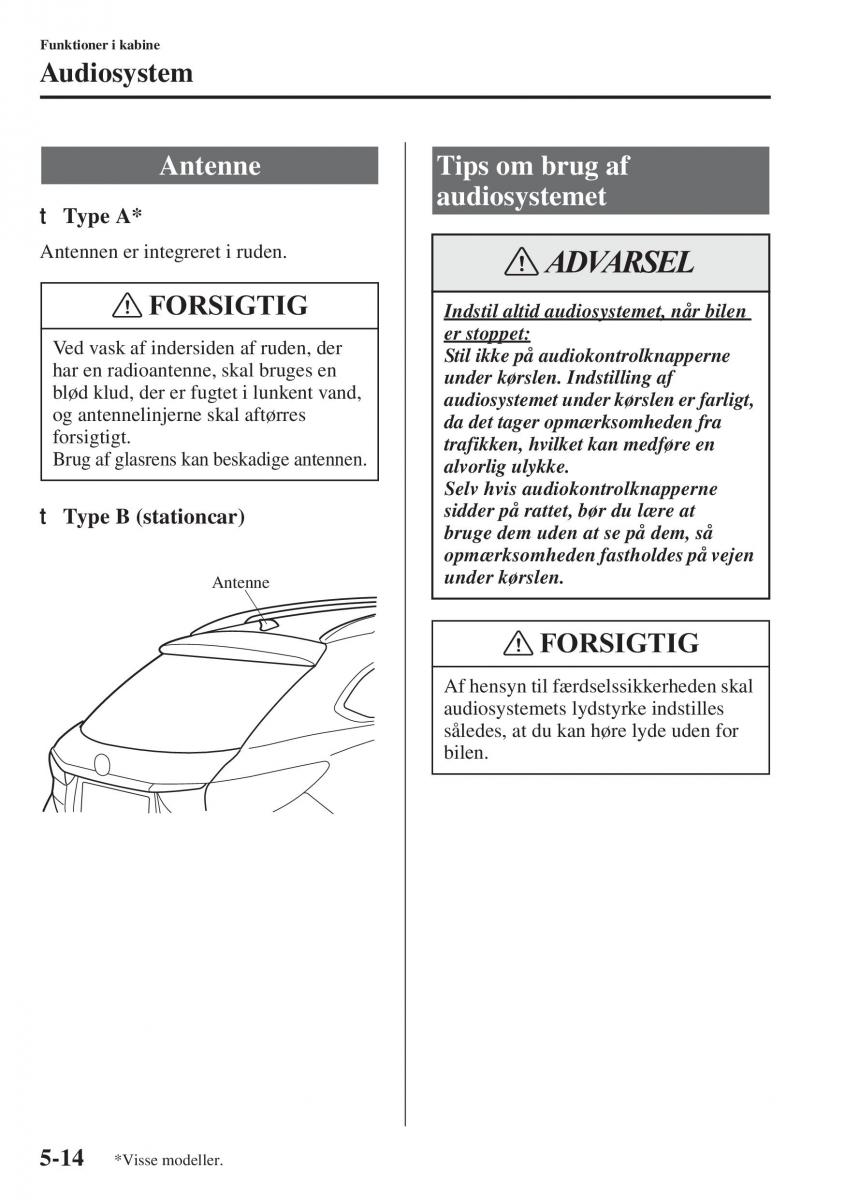 Mazda 6 III Bilens instruktionsbog / page 422