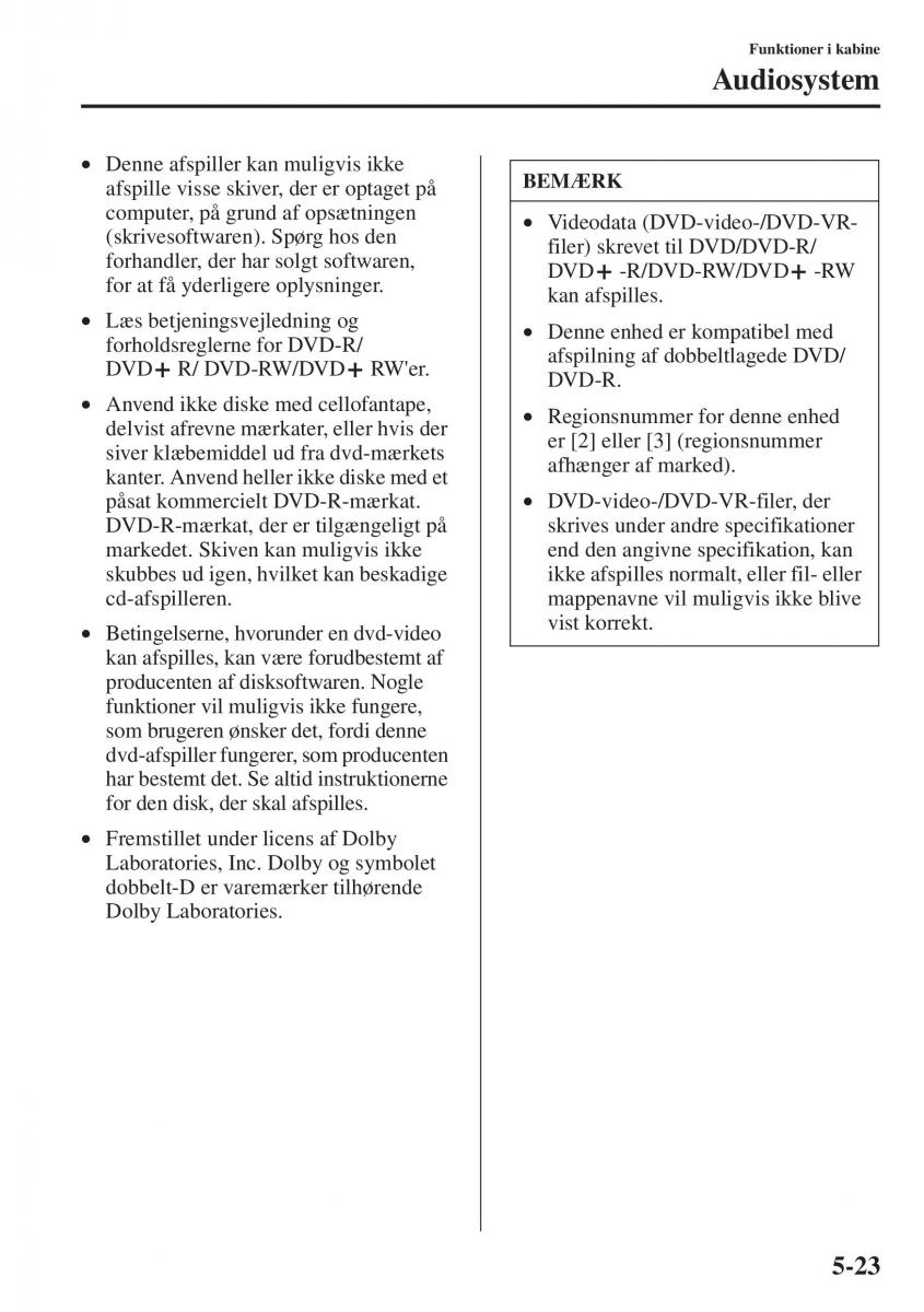 Mazda 6 III Bilens instruktionsbog / page 431