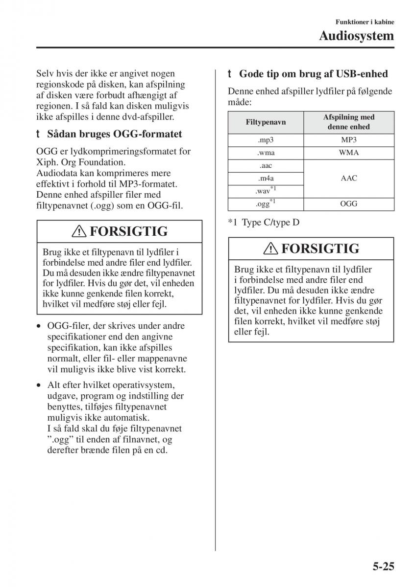 Mazda 6 III Bilens instruktionsbog / page 433