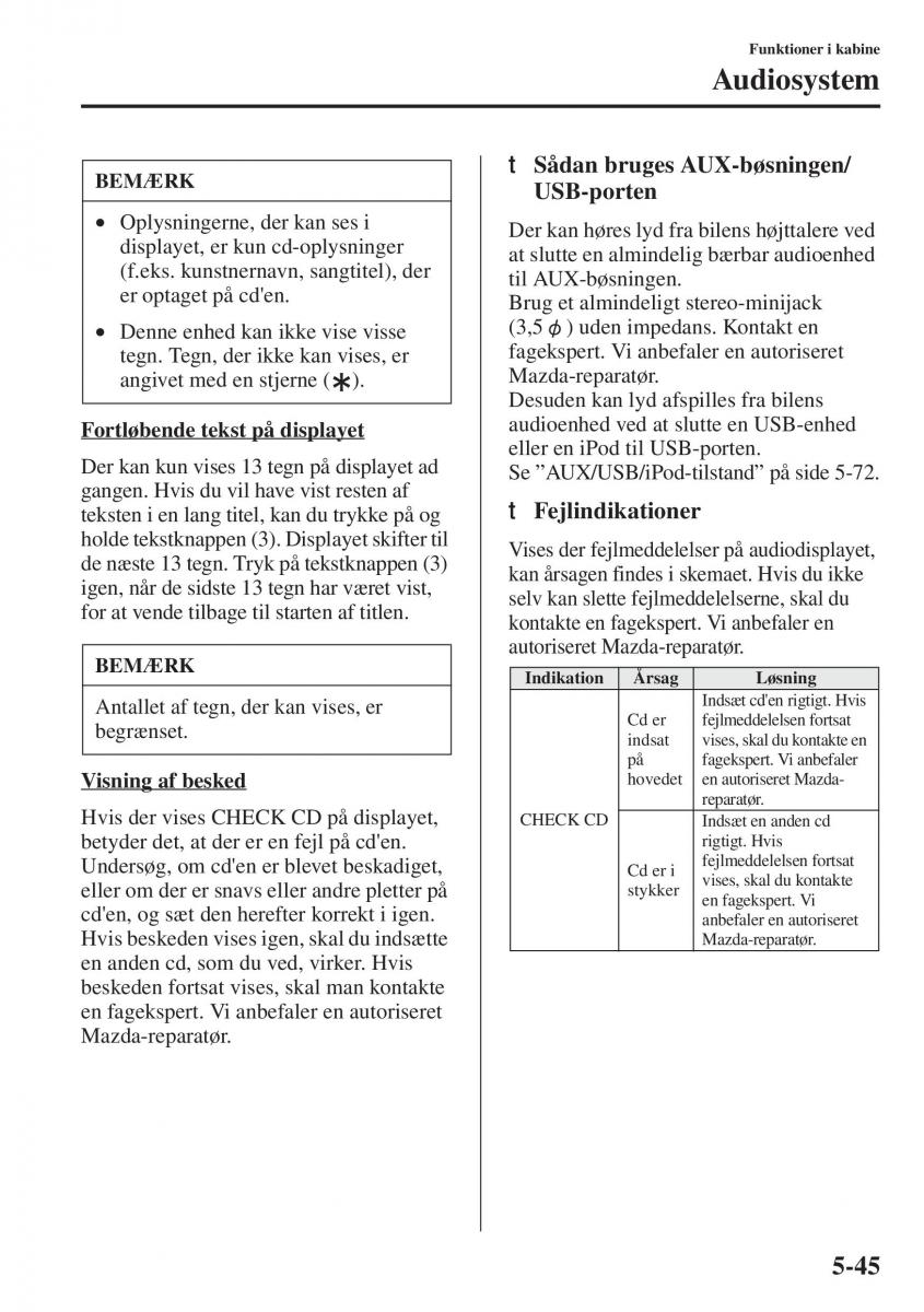 Mazda 6 III Bilens instruktionsbog / page 453