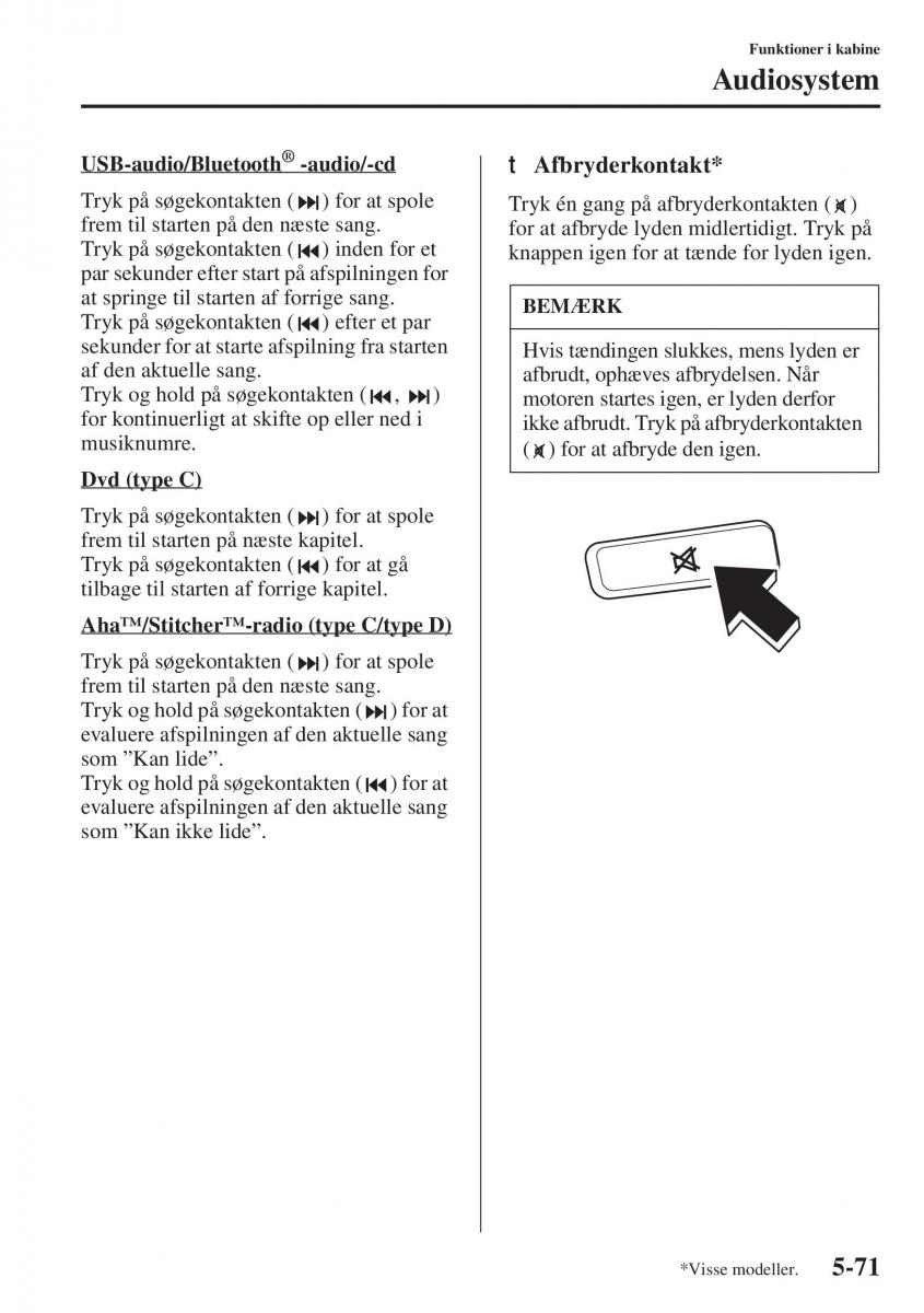 Mazda 6 III Bilens instruktionsbog / page 479