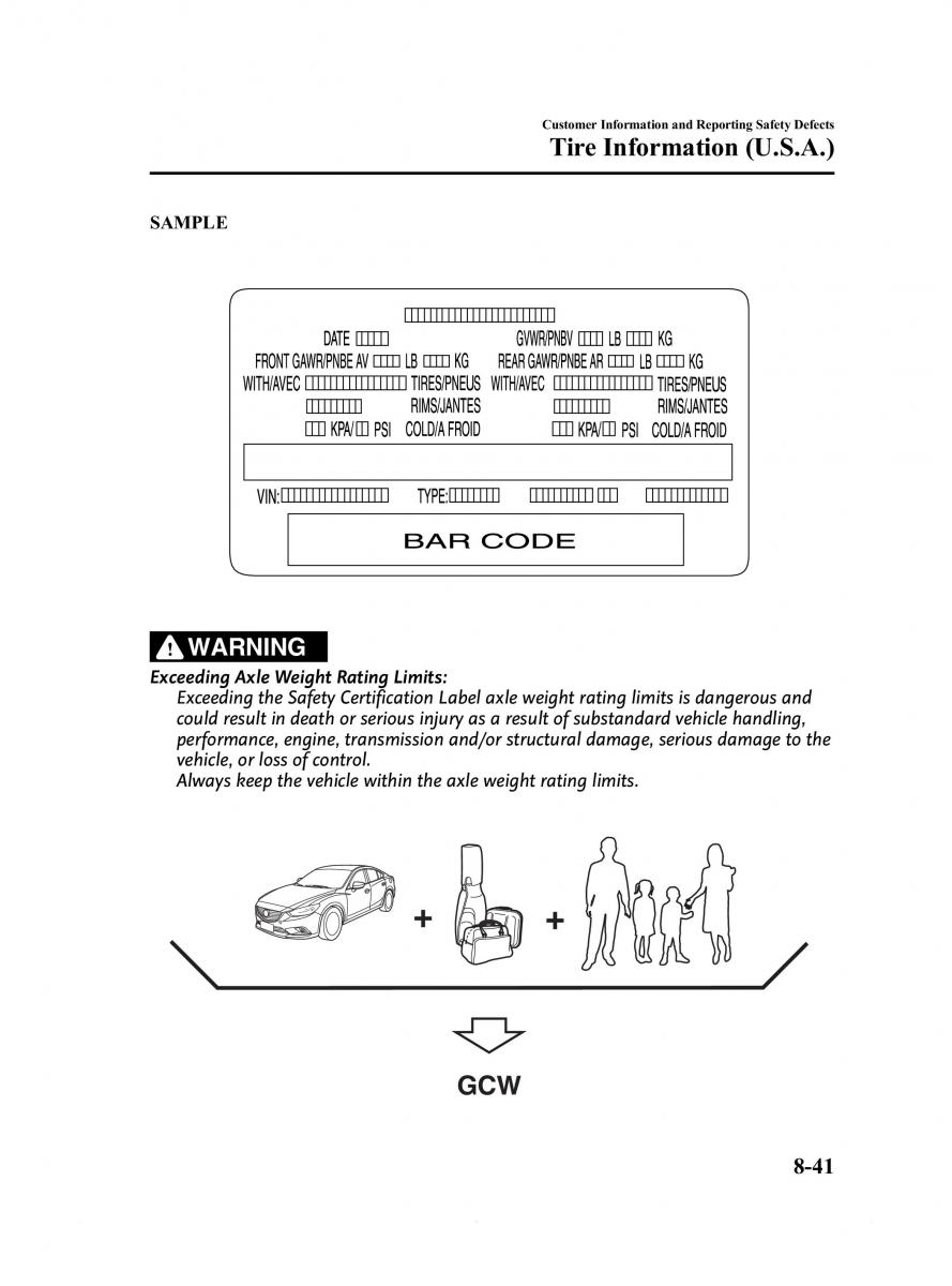 Mazda 6 III owners manual / page 543