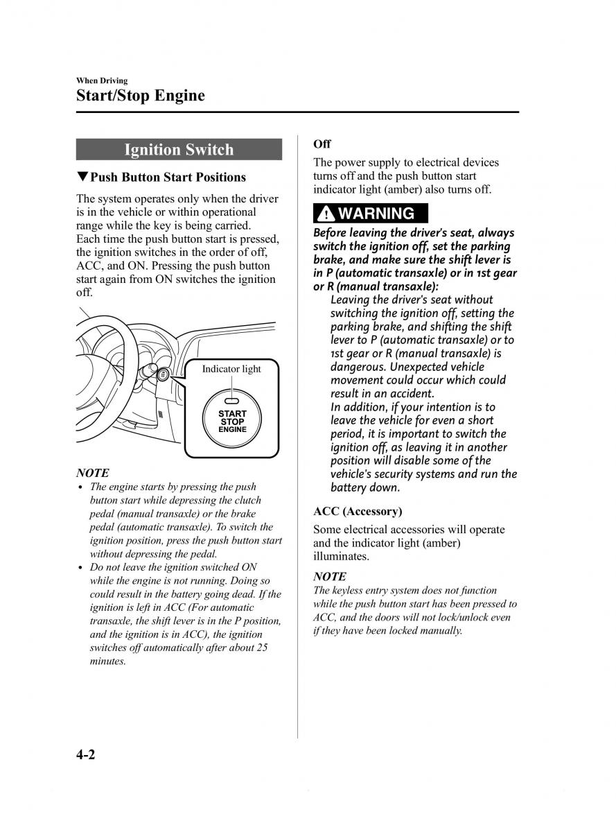 Mazda 6 III owners manual / page 126