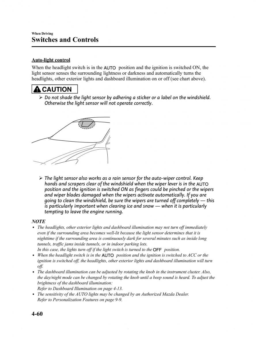 Mazda 6 III owners manual / page 184